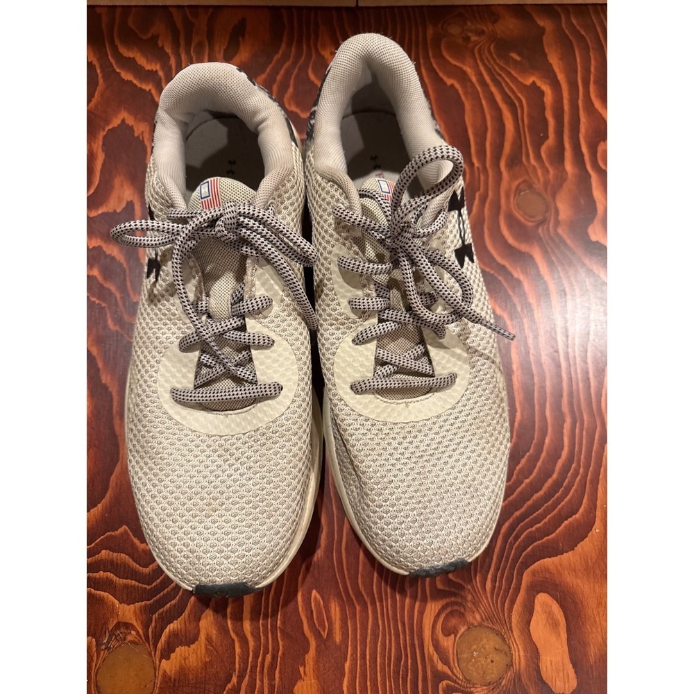 Under Armour Charged Pursuit 3 Freedom Mens Running Shoes Tan Beige 3025384-200